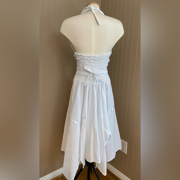 100% Cotton Gorgeous Halter Dress With Colourful Embroidery Women’s M - Picture 2 of 8